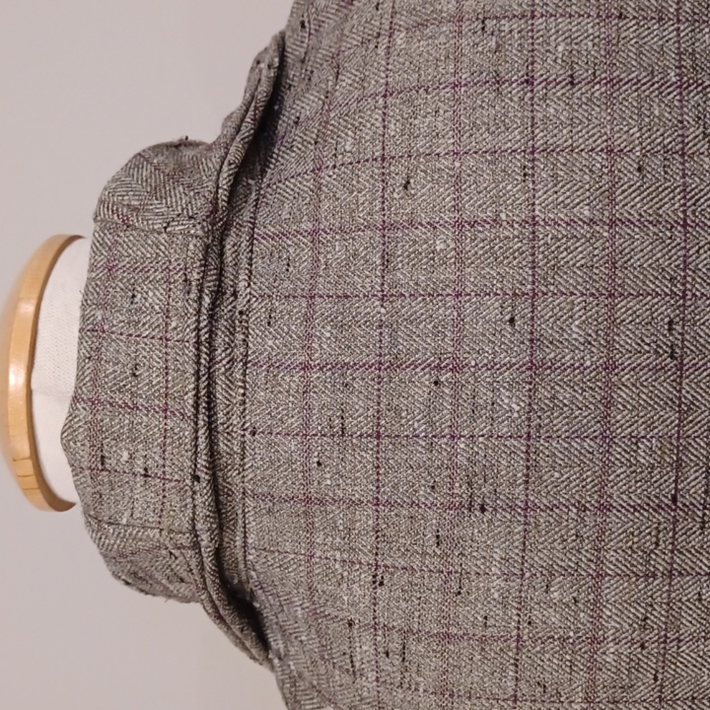 Lole Nubby Tweed Windowpane Fleece Lined Fall Coat- Sz. Sm - Picture 10 of 16